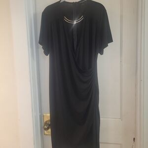 Ashley Stewart Black Midi Dress